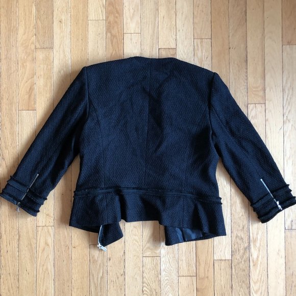 Brand New Women's Karl Lagerfeld Black Tweed Blazer Jacket - Picture 11 of 16